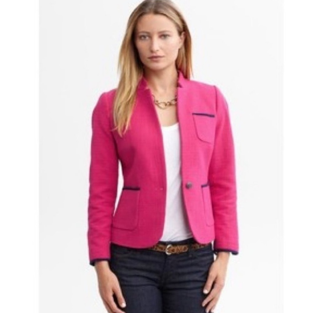 Banana Republic | Pink Maui Rose Textured Blazer | Size 14